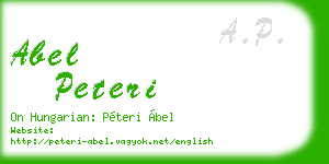 abel peteri business card